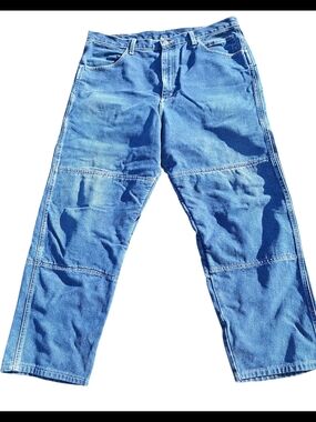 Fast Company Draggin’ Jeans 14oz Kevlar Lined Motorcycle Riding Jeans USA 38 Vtg